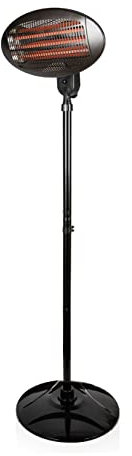 Warmlite WL42009 Quartz Portable Patio Heater with 3 Heat Settings, 5000 Hour Lamp Life, 2000W, Black