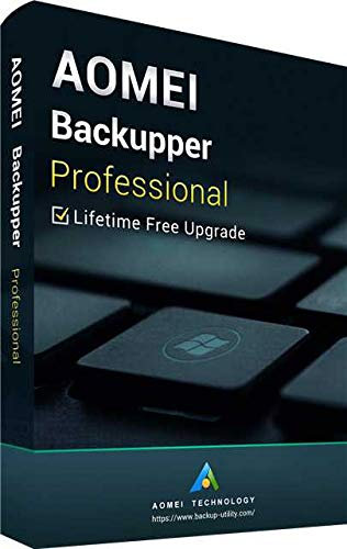 AOMEI Backupper Professional Edition für 1 PC, Lizenz per Post - Brief Versand inklusive lebenslange Upgrades - keine CD /DVD