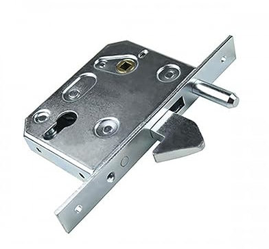 DOJA Industrial | Serrure à Crochet | 60 mm | 1 unité | Serrure Porte à Crochet | Pour Porte Coulissante, Serrure Portail Exterieur, Verrou de Porte, Portes de Garage, Portail Coulissant ...