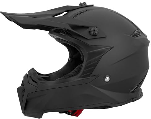 Zorax Matt Black XXL (63-64cm) ZOR-X309 Dual Sport Motorbike Motocross Helmet ECE 2206 Approved Dirt Bike MX Crash Helmet