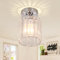 FRIXCHUR Kleiner Kronleuchter Kristall Deckenleuchte Semi Flush Mount Deckenbeleuchtung Halterung Moderne Kristall Deckenleuchte für Flur Küche Insel Esszimmer Schlafzimmer E26 Basis Chrom