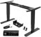 HUANUO 3-stufig Schreibtischgestell Höhenverstellbar mit Zwei Motoren,Tischbeine Höhenverstellbar für Heim & Büro, Heavy Duty Stahl,120kg Tragkraft,Memory Controller,Schwarz nur schwarzes Geste