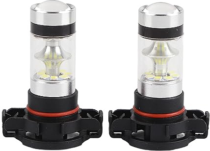 CFTGIW 2PCS 12-24V 100W 6000K Bombillas de Luz Antiniebla LED Brillantes para Automóvil Blancas 2504 PSX24W Bombilla LED para 2015-2018 para Faros Antiniebla Luz de Circulación Diurna