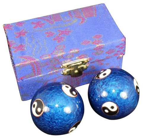 Baoding bollar, kinesiska bollar | 2 x 1,85 tum cloisonne naturliga emaljbollar, kinesiska medicinska bollar, klockning hälsobollar, meditationsbollar för händer