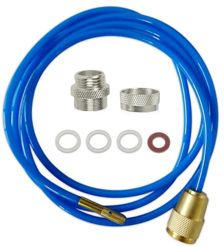 Limpiador de tuberías de alta presión, manguera de limpieza de tuberías de 3 m, potente limpiador de tuberías de alta presión con juntas, manguera limpiadora de desagües para tubos M22 M24 y tubos de