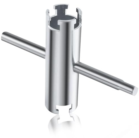 GOLD DEER Long Reach Basket Strainer Wrench Universal Sink Strainer Wrench with Sliding Handle Double Working End Tub Drain Removal Tool Faucet Tool Kitchen Tool