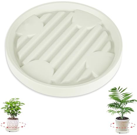 Rodillo para Plantas, Base con Ruedas, Soporte para Macetas con Ruedas Adecuado para Macetas con Un Diámetro de Base de Hasta 22 CM, Plataforma con Ruedas Capacidad de Carga 50 Kg, Adecuado para Salón