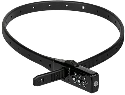 Kryptonite Click Lock Zip-Tie Bike Lock, Lightweight Anti Theft Compact 3-Digit Resettable Combination Multi-Purpose Lock, Adjustable Cable Lock for Bikes, Helmets, Skis, Cabinets, Luggage, Skateboard