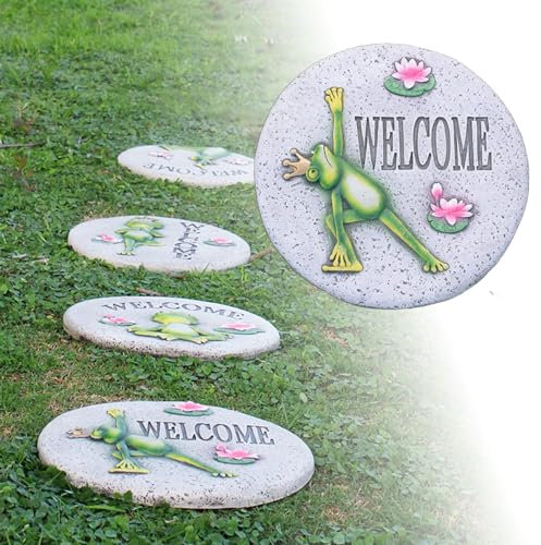 SBJKLYRN Pietra calpestabile da Giardino， Pietre Decorative for vialetti e vialetti in Cemento, Rotonde e tridimensionali, for Cortili, Aree laghetto e sentieri.(Style3)