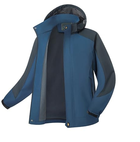 Vhersily Veste imperméable 3 en 1 amovible et intérieur polaire – pour la randonnée, les hommes, les femmes, épais, coupe-vent de montagne, de randonnée, pour l'automne et l'hiver, polyvalents pour le