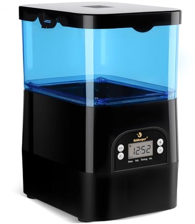 fishkeeper Comedero automático de peces para estanque, diseño resistente a la intemperie y a prueba de puntas, alimentación de precisión para vacaciones, dispensador de vacaciones con temporizador