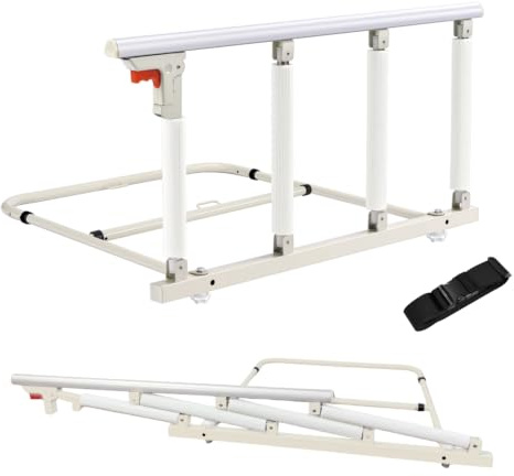 BYIECLD Bed Rails for Elderly Adults Safety, Foldable Bedside Assist Rail with 180KG Weight Capacity, Upgraded 36.6 x 19.7 Bed Guard Handle for Seniors Post-Operative Pregnant