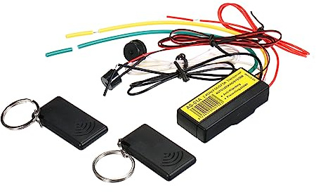 Fesjoy di Allarme Antifurto Portatile per Immobilizzatore Motore Auto, Frequenza 2,4 GHz, Materiale ABS, 2 Schede di Induzione, Veicoli 12V, per Prevenzione Furti