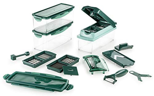 Genius Nicer Dicer Plus (18 Teile) Multischneider zum Schneiden von Gemüse | Gemüsehobel & Gemüseschneider