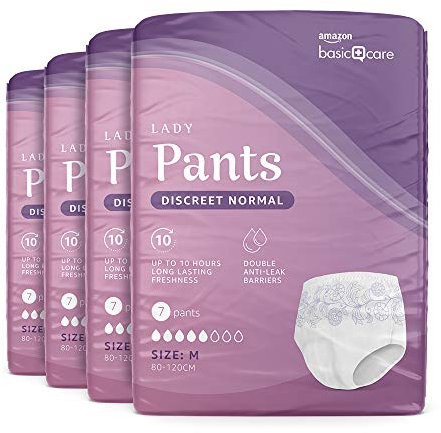 Amazon Basic Care Damen Pants Discreet Medium – 4 Packungen à 7 Stück (28 Pants), Weiß