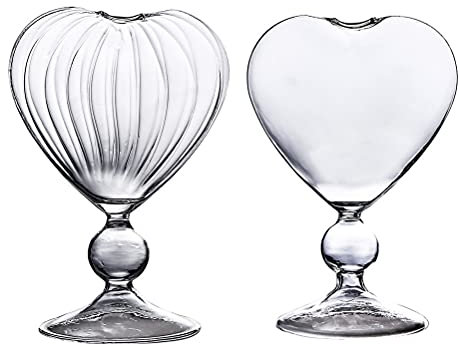 BESPORTBLE 1 stück Herz- förmiger Glas Becher Barglas Becher Glas transparent Haus Dekoration