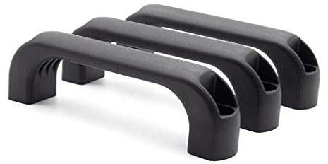 Enkotrade 3 Stück Bügelgriff mit Durchgangslöchern, Breite: 140 mm, Kunststoff Griff Handgriff D-Form Zuggriff Möbelgriff Türgriff