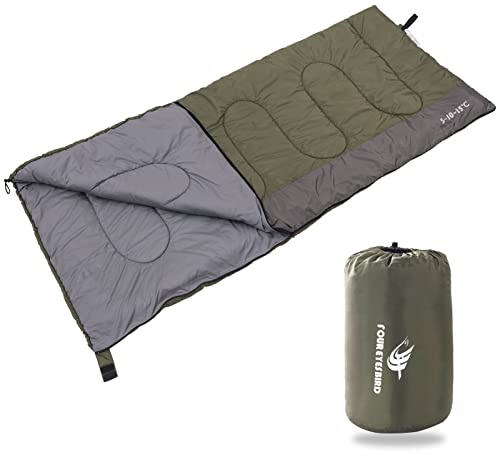 Arctic Lemmings Envelope Sleeping Bag, Three Seasons Constant Temperature Sleeping Bag, Suitable for All Ages, Indoor Hotel Accommodation or Outdoor Travel (Army Green)
