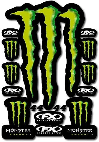 Monster Energy Aufkleber – Motorradaufkleber – Quad-Aufkleber – Motocross – für Motorräder, Autos, Helme, Computer-Notebooks und andere Artikel (44)