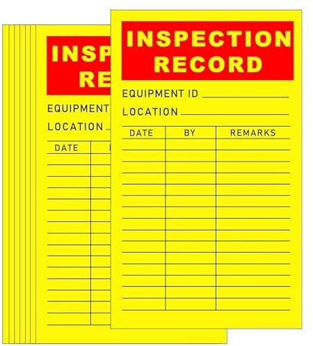 Etiquetas de registro de inspección, etiqueta de seguridad, 25 unidades, etiquetas de inspección de mantenimiento de año, registro de inspección, inventario, envío, palé, calcomanías industriales para