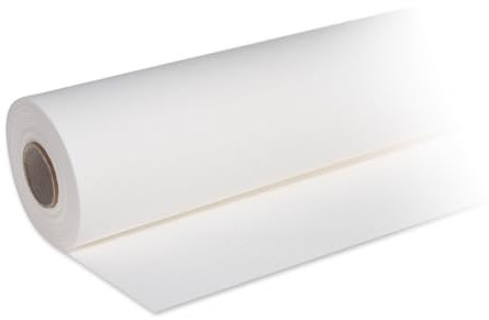 DeinPack 1 x Airlaid Tischdeckenrolle Weiß 25m x 1,2m - Hochwertige Tischdecke, Einfarbige Papiertischdecken Rolle - Ideal für Party, Hochzeit, Geburtstag, Deko & Events