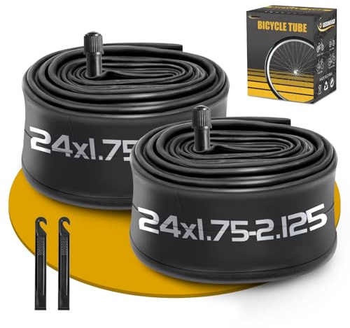 2-pack cykelslang 24 x 1,75-2,125 AV32 mm Schrader ventil | 24 x 1,75/1.9/1.95/2.0/2.1/2.125, för el/mountainbike/cykel
