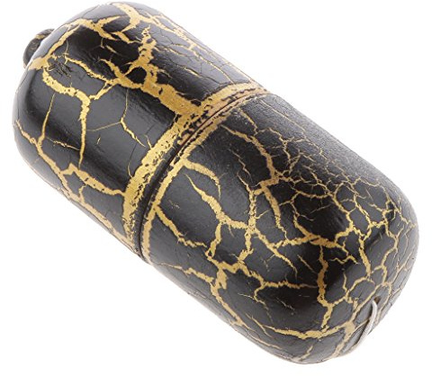 Timcryxient Capsule en bois traditionnelle japonaise pilule Kendama bilboquet jouet noir et or