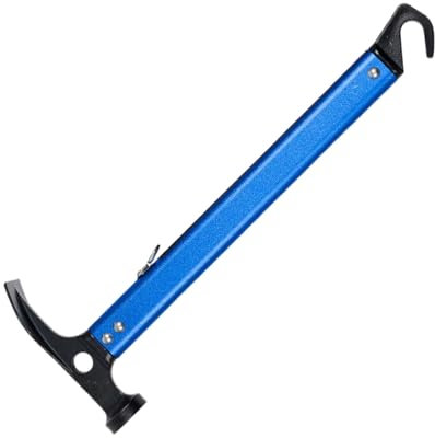 Holdes Martillo para tienda de campaña, martillo para tienda de campaña, mango ergonómico, herramienta de metal portátil, hardware de alto rendimiento para, mochila, picnic
