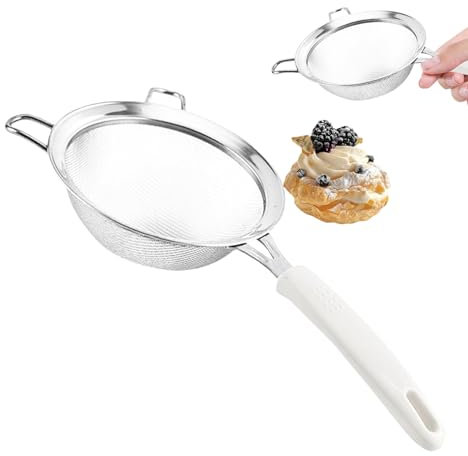 Filtri a maglia fine | Scolapasta a doppio strato in acciaio inox a 30 maglie | Utensili da cucina gadget per alimenti setacci succhi filtraggio drenante risciacquo lavaggio
