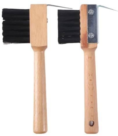 Set di 2 raschietti per zoccoli con spazzola, per la pulizia dei – Set di pulizia portatile per attrezzature da equitazione e stivali sporchi