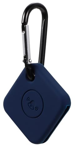 MUCKLILY Silicone Protective Case for Tile Mate Tracker Keyring Thin Anti-drop Cover with Keychain Holder Easy to Install and Remove Compatible with Tile Mate Fourth Generation in Midnight