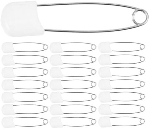 SOPOTUTU Große Sicherheitsnadeln und Wiederverwendbarem Pp mit Tragbarem Design 30 Stück aus Zinklegierung und Sichere Befestigung für Babywindeln für Vielseitige Anwendung