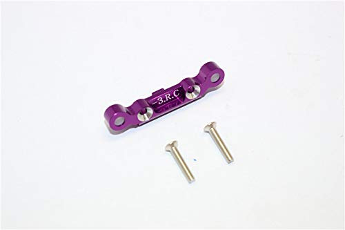 Kyosho Mini Inferno Tuning Teile Aluminium Rear Arm Bulk (3 Deg) for Rear Gear Box with Screws - 1Pc Set Purple