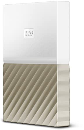 WD My Passport Ultra 2 TB Portable Hard Drive - White/Gold