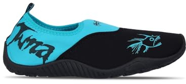 Hot Tuna Womens Aqua Water Shoes Splasher Black Turquoise 5 (38)