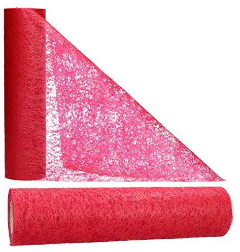 AmaCasa Tischläufer Bordeaux Rot (30 cm x 25 m) – Hochwertiges Vliesband für stilvolle Tischdekoration bei Hochzeiten, Geburtstagen & besonderen Anlässen