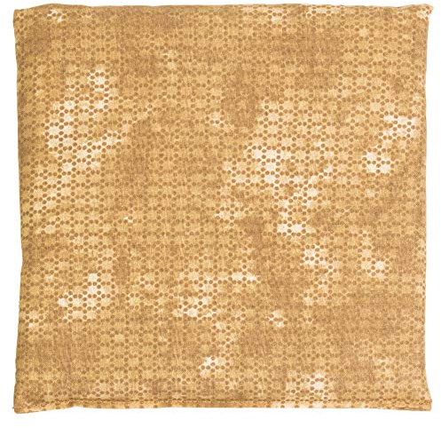 Cojín de semillas de uva, 24 x 24 cm, color dorado batik