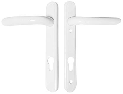 WP WindowParts Original Universal Lever/Lever Inline Door Handle Set - 92mm PZ Centre - 122mm Screw Hole Distance (White)