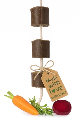 LAX ängsprodukter lekrep för hästar 2 kg (2 stycken) – spannmålsfritt sysselsättningsfoder med alfalfa och grönsaker – naturliga och råfiberrika hästsnacks