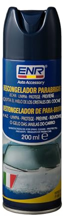 ENR No Ice Power, Descongelante Líquido de Efecto Instantáneo, Descongelante para Parabrisas, Apto para Todo Tipo de Cristales y Lunas de Coches, No Graso, Derrite el Hielo y la Nieve, Formato 200ml