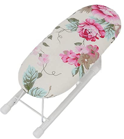 Leftwei ASSE da Stiro Pieghevole, Piccolo ASSE da Stiro da Tavolo, Mini ASSE da Stiro Pieghevole Portatile con Piedini Antiscivolo per Casa, Lavanderie, Dormitori, Uso di Viaggio (Fiore di peonia)