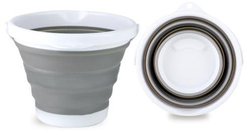 Cubo Atliberswo de 5 l, plegable, para limpieza, plegable, para colgar, ideal para limpiar, almacenar y transportar agua, lavar el coche, acampar al aire libre, jugar en la playa y mucho más