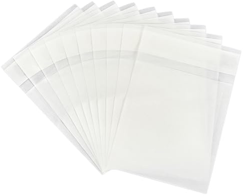 PH PandaHall 60pz Buste di Carta Glassine Autosigillanti Sacchetti Pergamena, Sacchetto di Carta Autoadesivo Bianco per Snack Biscotti Noci Caramelle Chicchi di Caffè Perline, 9x8.3cm