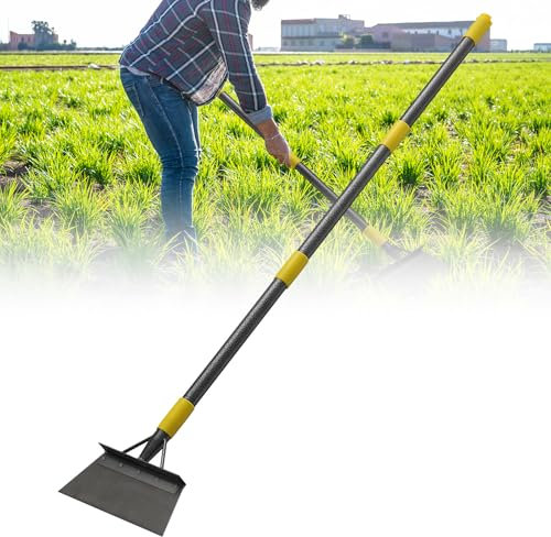 Garden Shovel Tool, 152 cm Long Multifunctional Garden Cleaning Shovel, Heavy Duty Floor Scraper Long Handle,Metal Weeding Scraper for Lawn Edging, Snow Ice Removal Tool