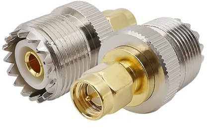 2st UHF SO239 SO-239 Honkontakt Till SMA Hankontakt 50 Ohm Rak RF koaxialkontakt Adapter for Wi-Fi-antennradio