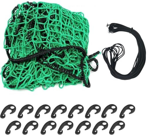 Safety Net Cargo Net 2mx3m For Pickup Truck, Truck Cargo Netting And Roof Rack Cargo Net Trailer Luggage Net Heavy Duty Tie-Down Mesh, Elasticated Polyethylene Bungee Netting for Luggage & Gardens