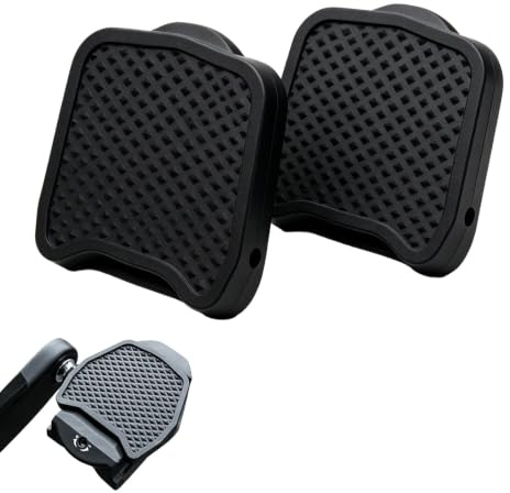 YTAXYZWR Pack of 2 Pedal Plate Adapter for Shimano SPD-SL Click Pedals, Road Bike Pedal Convert to Flat Pedal, Nylon Pedal Plate Compatible with Shimano SPD SL Black