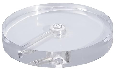 B&P Lamp® 6 Inch Diameter Round Clear Acrylic Lamp Base with Wire Way