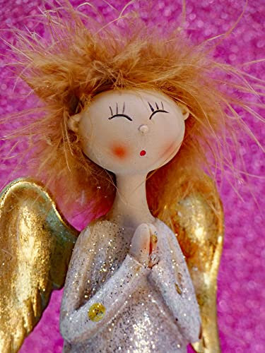 Pommerntraum ® | verrückter Engel Schutzengel Guardian Angel Weihnachtsengel Dekorationsfigur Weihnachtsfigur Schreibtischfigur NORMAL KANN JEDER