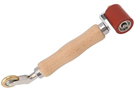 Focket Rodillo de Costura de Silicona,Rodillo de Presión Manual Resistente a Altas Temperaturas de 40Mm con Rodillo Penny Detallado para Cinta para Techos de una Sola Capa de PVC TPO EPDM (Rojo)